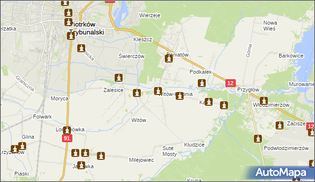 mapa Witów-Kolonia, Witów-Kolonia na mapie Targeo