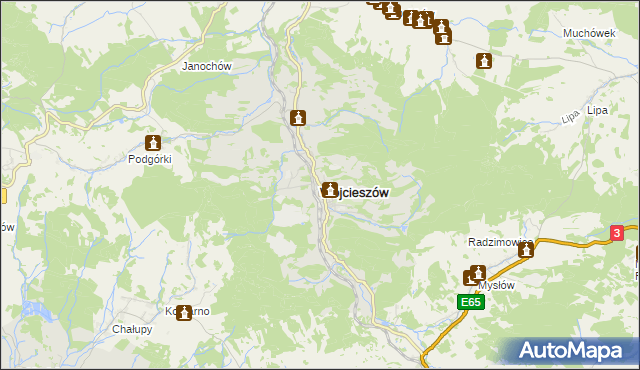 mapa Wojcieszów, Wojcieszów na mapie Targeo