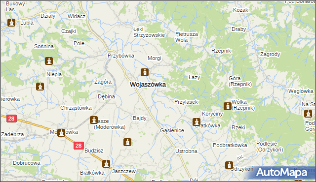 mapa Wojkówka, Wojkówka na mapie Targeo