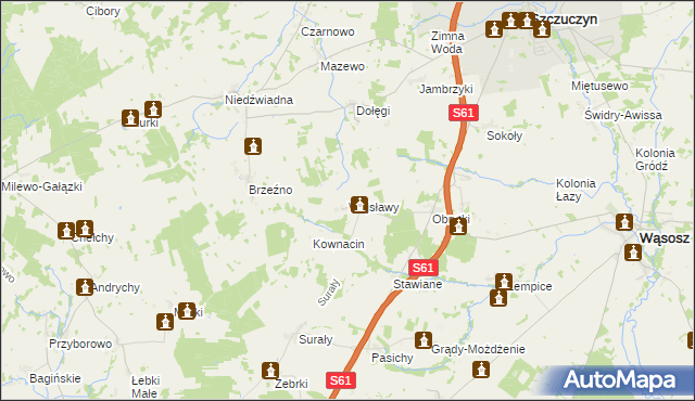 mapa Wojsławy, Wojsławy na mapie Targeo