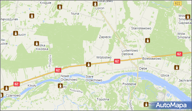 mapa Wójtostwo gmina Pomiechówek, Wójtostwo gmina Pomiechówek na mapie Targeo