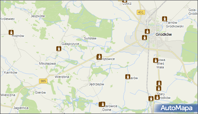 mapa Wójtowice gmina Grodków, Wójtowice gmina Grodków na mapie Targeo