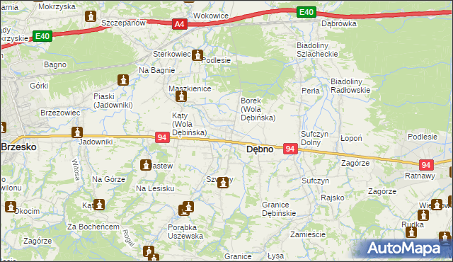 mapa Wola Dębińska, Wola Dębińska na mapie Targeo