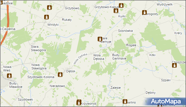 mapa Wola Dębska, Wola Dębska na mapie Targeo