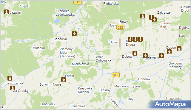 mapa Wola Dubowska, Wola Dubowska na mapie Targeo