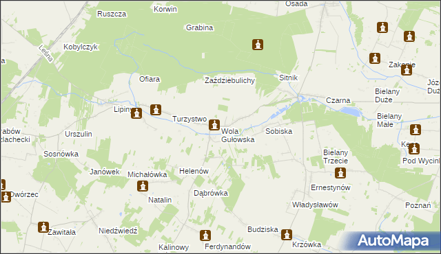 mapa Wola Gułowska, Wola Gułowska na mapie Targeo