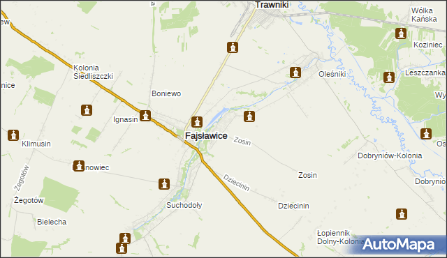 mapa Wola Idzikowska, Wola Idzikowska na mapie Targeo