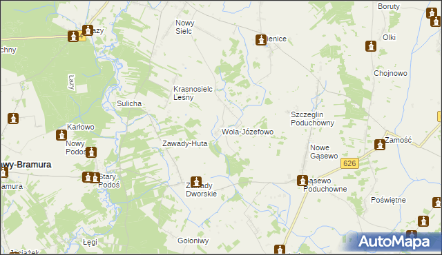 mapa Wola-Józefowo, Wola-Józefowo na mapie Targeo