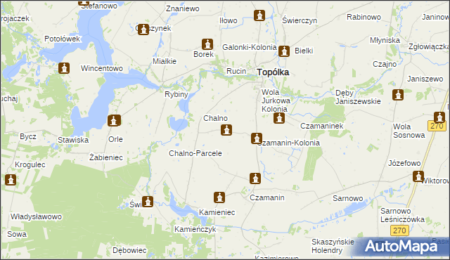 mapa Wola Jurkowa, Wola Jurkowa na mapie Targeo