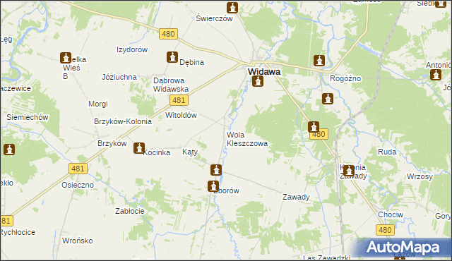 mapa Wola Kleszczowa, Wola Kleszczowa na mapie Targeo