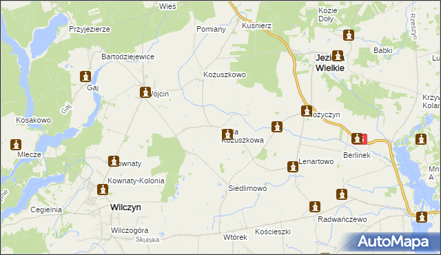 mapa Wola Kożuszkowa, Wola Kożuszkowa na mapie Targeo