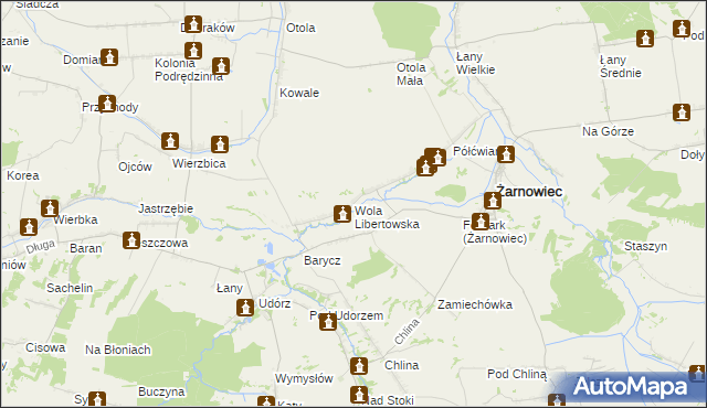 mapa Wola Libertowska, Wola Libertowska na mapie Targeo