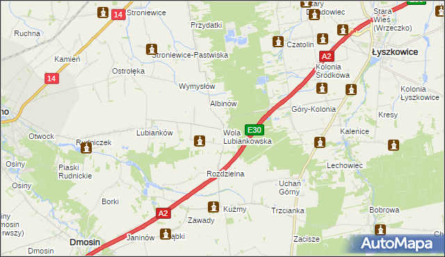 mapa Wola Lubiankowska, Wola Lubiankowska na mapie Targeo