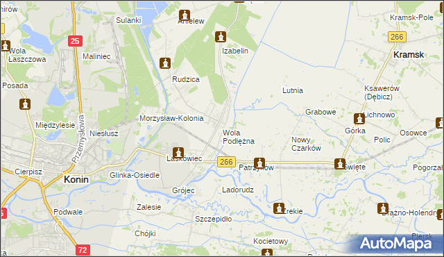 mapa Wola Podłężna, Wola Podłężna na mapie Targeo