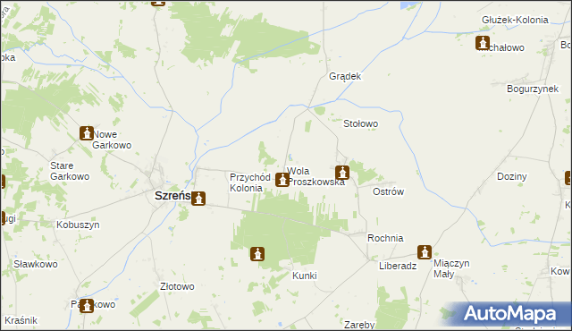 mapa Wola Proszkowska, Wola Proszkowska na mapie Targeo