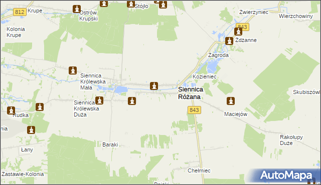 mapa Wola Siennicka, Wola Siennicka na mapie Targeo