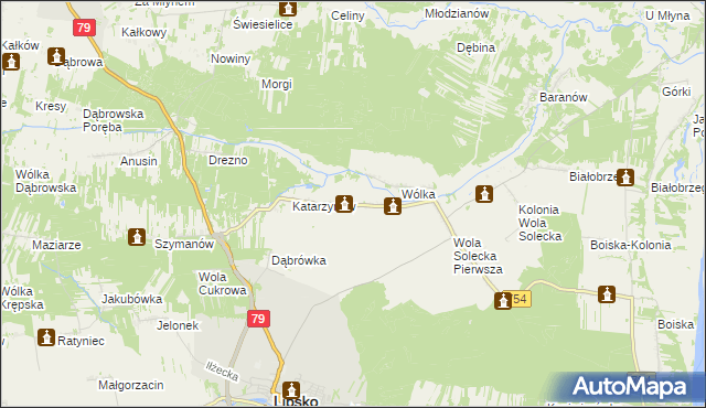 mapa Wola Solecka Druga, Wola Solecka Druga na mapie Targeo