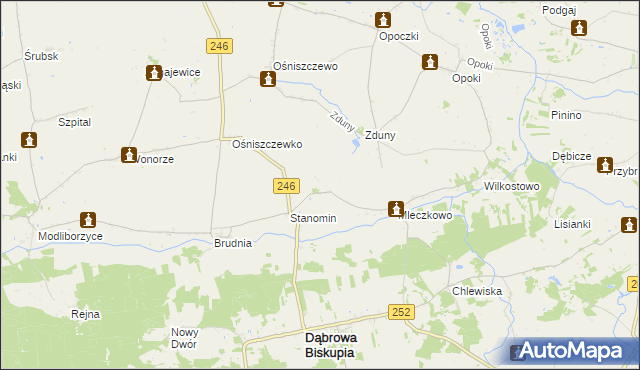 mapa Wola Stanomińska, Wola Stanomińska na mapie Targeo