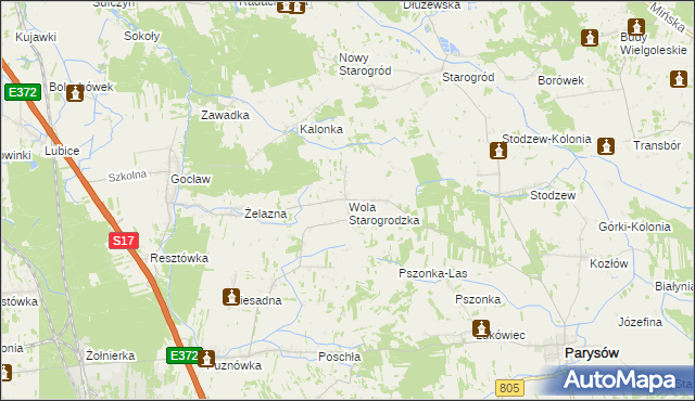 mapa Wola Starogrodzka, Wola Starogrodzka na mapie Targeo