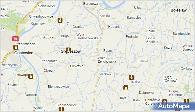 mapa Wola Żelichowska, Wola Żelichowska na mapie Targeo