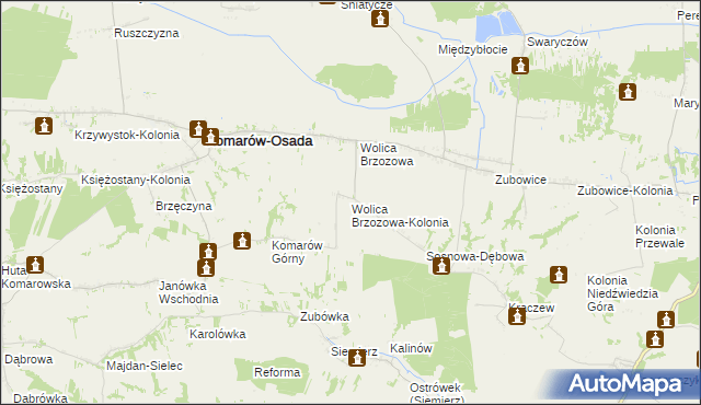 mapa Wolica Brzozowa-Kolonia, Wolica Brzozowa-Kolonia na mapie Targeo