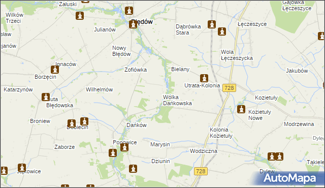 mapa Wólka Dańkowska, Wólka Dańkowska na mapie Targeo