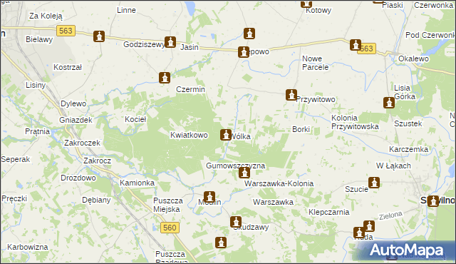 mapa Wólka gmina Skrwilno, Wólka gmina Skrwilno na mapie Targeo