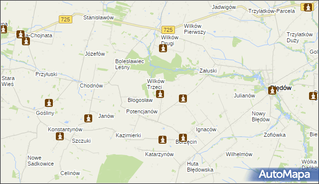 mapa Wólka Gołoska, Wólka Gołoska na mapie Targeo