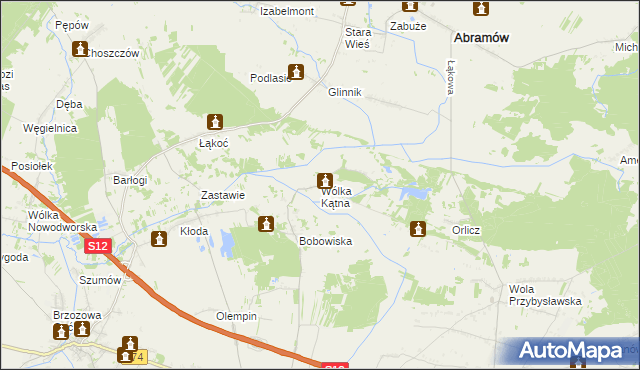 mapa Wólka Kątna, Wólka Kątna na mapie Targeo