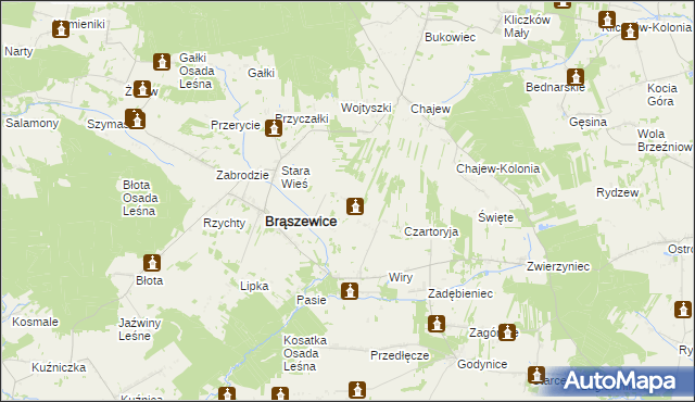 mapa Wólka Klonowska, Wólka Klonowska na mapie Targeo