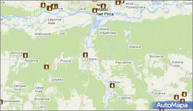 mapa Wólka Ligęzowska, Wólka Ligęzowska na mapie Targeo