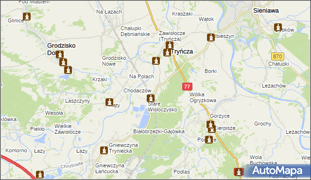 mapa Wólka Małkowa, Wólka Małkowa na mapie Targeo