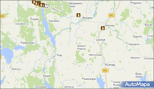 mapa Wólka Pilecka, Wólka Pilecka na mapie Targeo