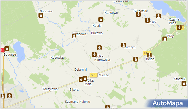 mapa Wólka Piotrowska, Wólka Piotrowska na mapie Targeo