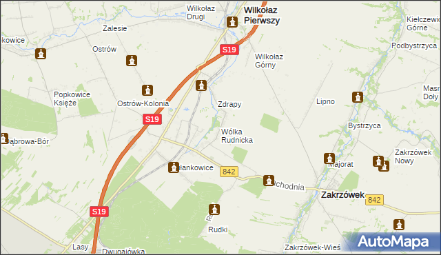 mapa Wólka Rudnicka, Wólka Rudnicka na mapie Targeo