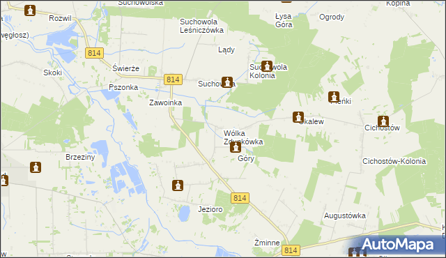 mapa Wólka Zdunkówka, Wólka Zdunkówka na mapie Targeo