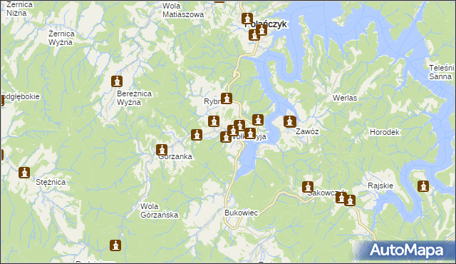 mapa Wołkowyja, Wołkowyja na mapie Targeo