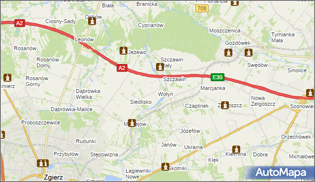 mapa Wołyń, Wołyń na mapie Targeo