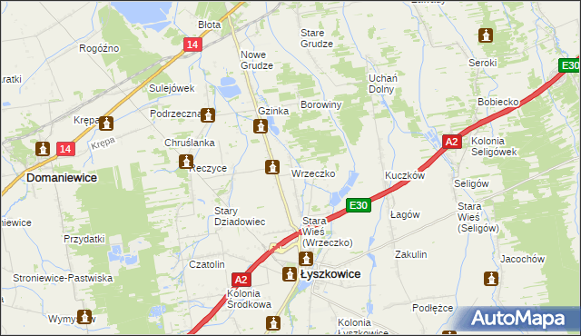 mapa Wrzeczko, Wrzeczko na mapie Targeo