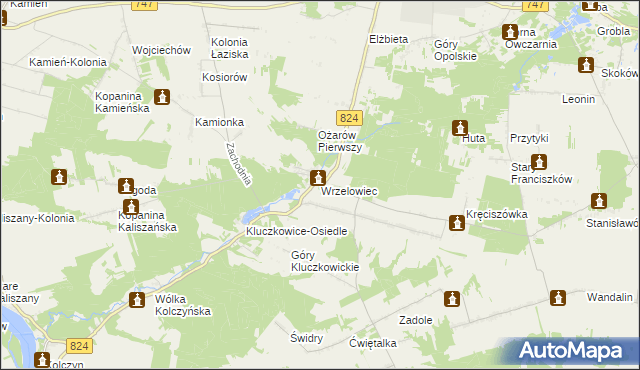 mapa Wrzelowiec, Wrzelowiec na mapie Targeo