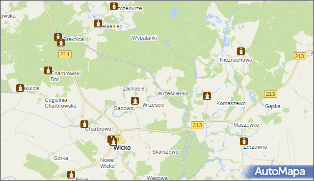 mapa Wrześcienko, Wrześcienko na mapie Targeo