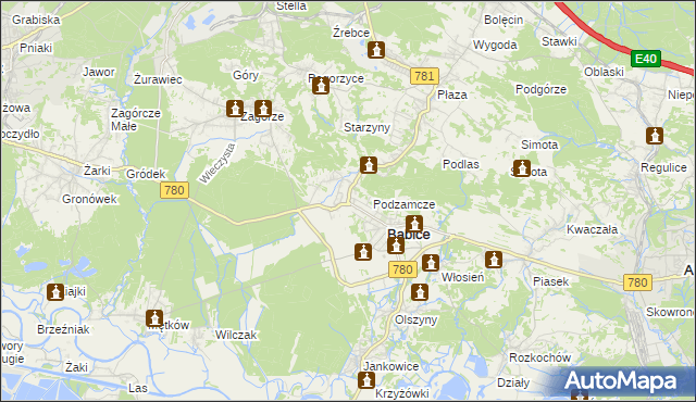 mapa Wygiełzów gmina Babice, Wygiełzów gmina Babice na mapie Targeo