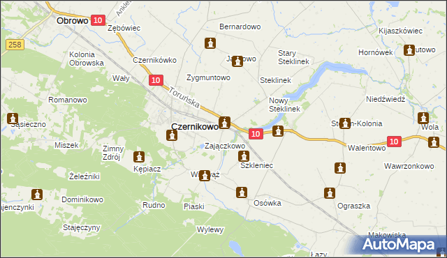 mapa Wygoda gmina Czernikowo, Wygoda gmina Czernikowo na mapie Targeo