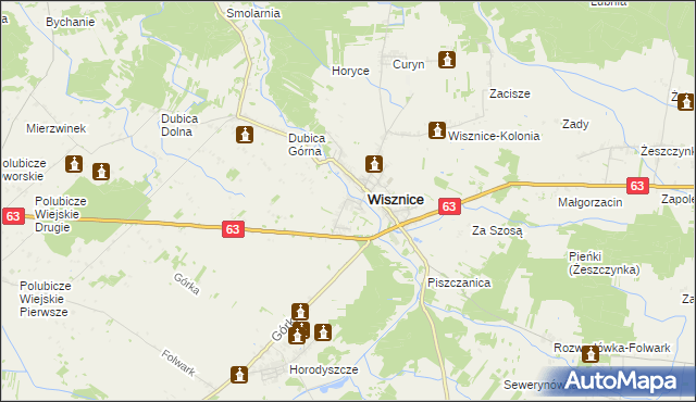 mapa Wygoda gmina Wisznice, Wygoda gmina Wisznice na mapie Targeo