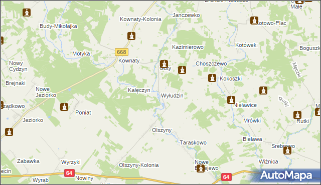 mapa Wyłudzin, Wyłudzin na mapie Targeo