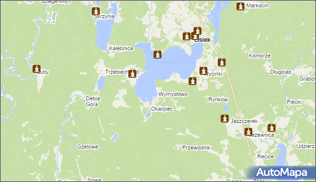 mapa Wymysłowo gmina Osiek, Wymysłowo gmina Osiek na mapie Targeo