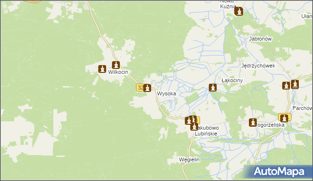 mapa Wysoka gmina Przemków, Wysoka gmina Przemków na mapie Targeo