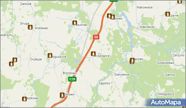 mapa Wyszogóra, Wyszogóra na mapie Targeo