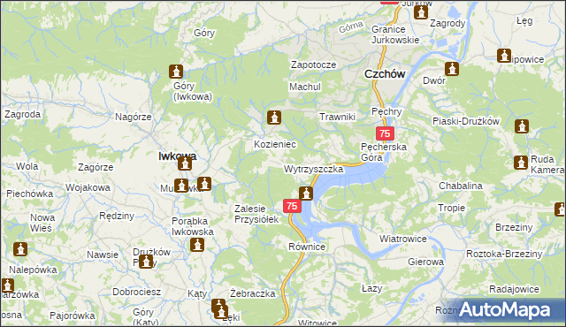 mapa Wytrzyszczka, Wytrzyszczka na mapie Targeo