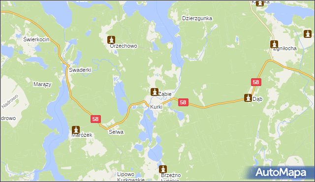 mapa Ząbie, Ząbie na mapie Targeo